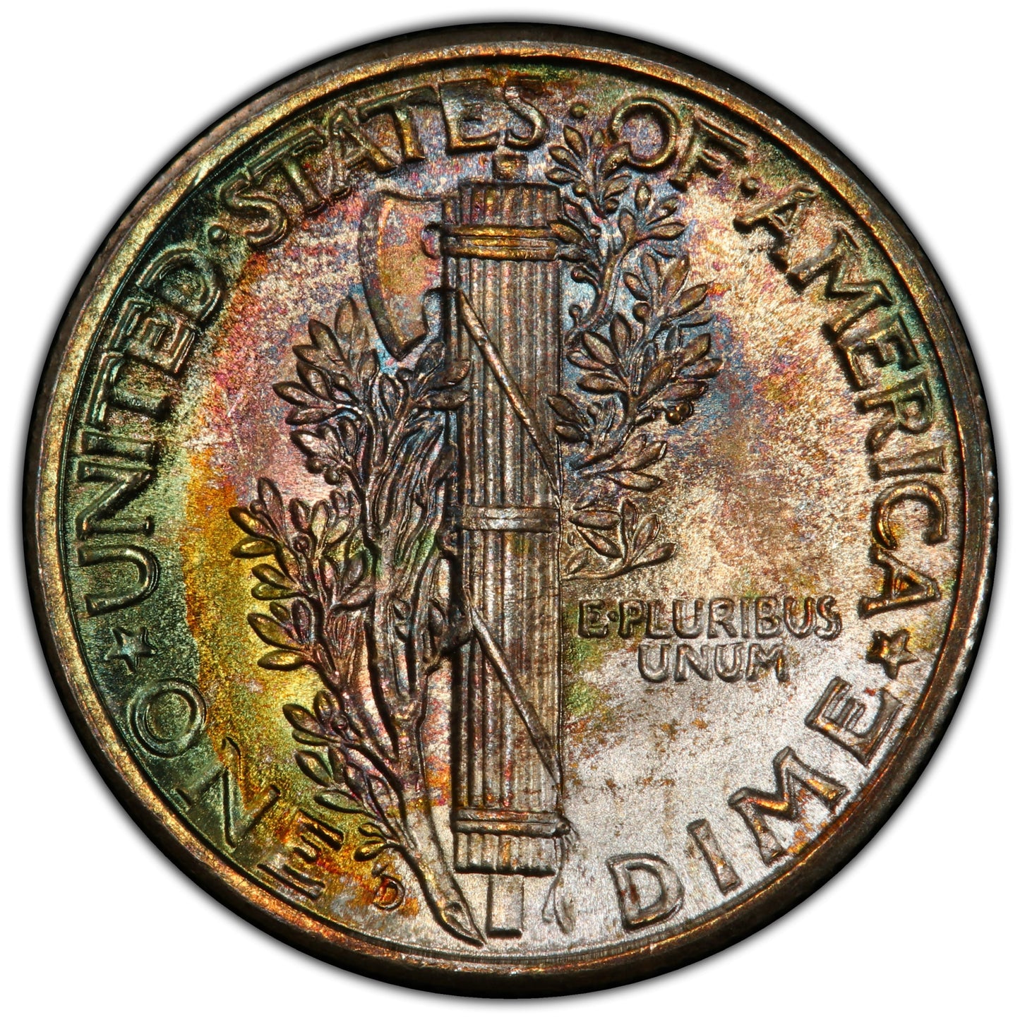 1944-D 10C MS68 + FB PCGS CAC 10C