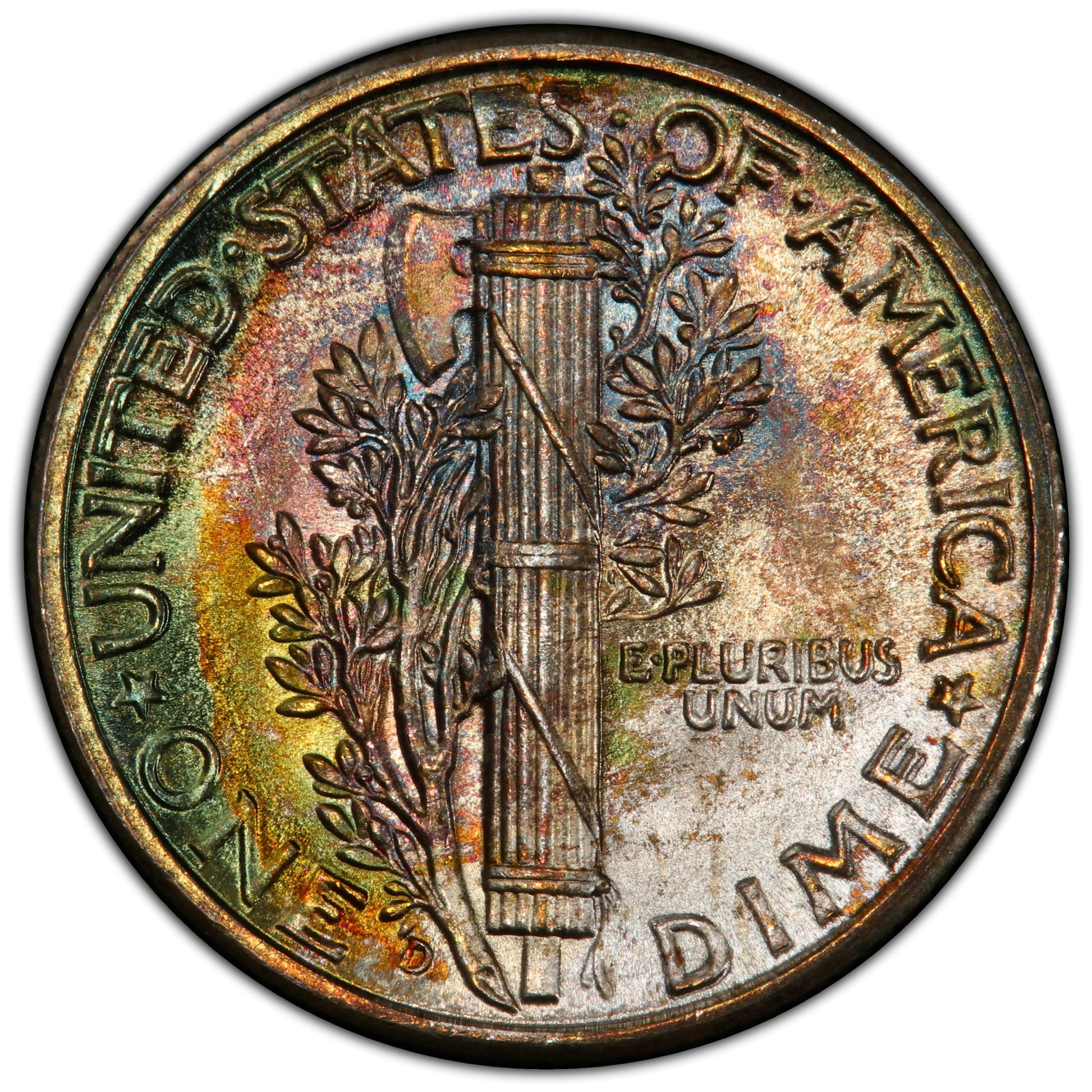 1944-D 10C MS68 + FB PCGS CAC 10C