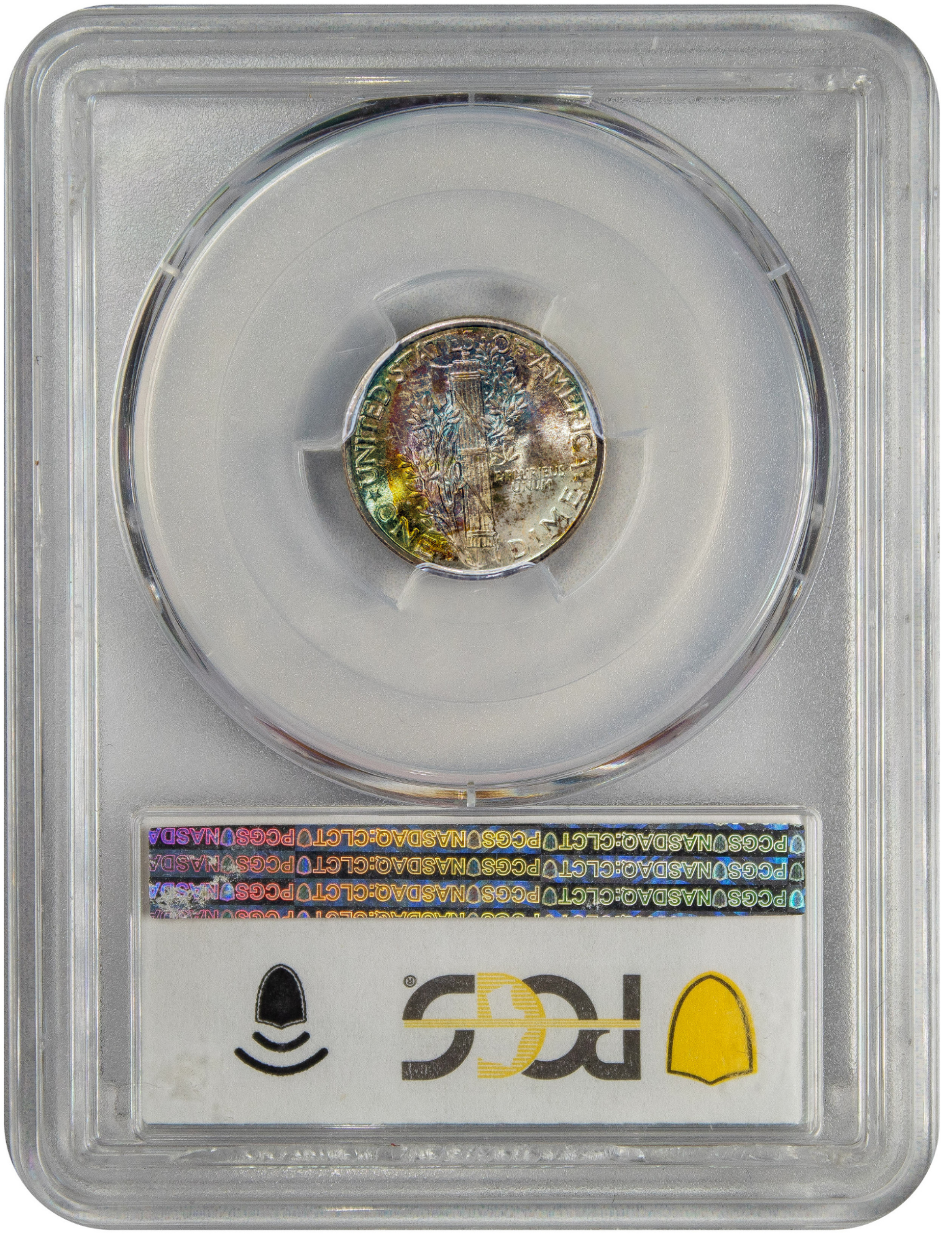 1944-D 10C MS68+FB PCGS CAC REVERSE HOLDER