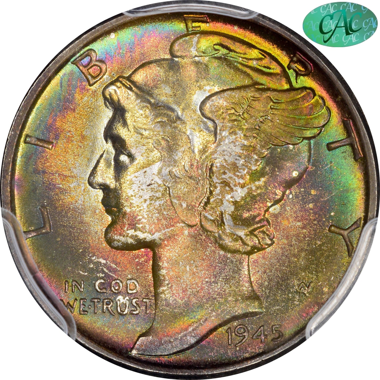 1945 10C Ms68 Pcgs Cac