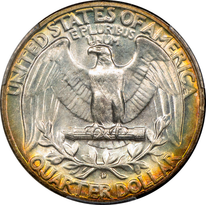 1951-D 25C Denver Washington Quarter  MS67+ PCGS CAC REVERSE