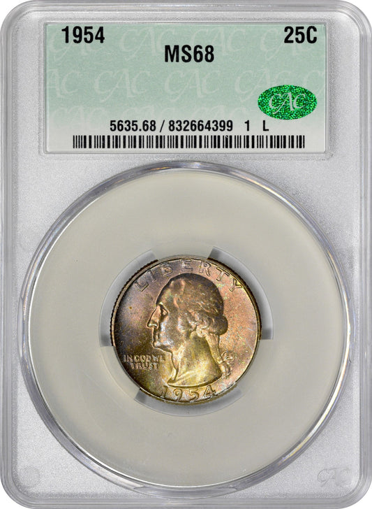 1954 25C MS68 CACG HOLDER