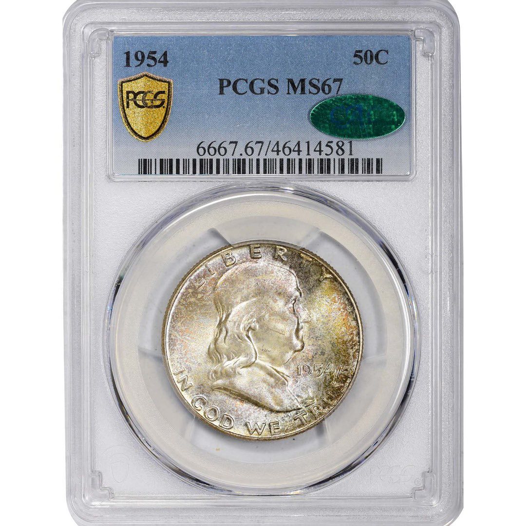 1954 50C MS67 PCGS CAC - Paradime Coins | PCGS NGC CACG CAC Rare US Numismatic Coins For Sale