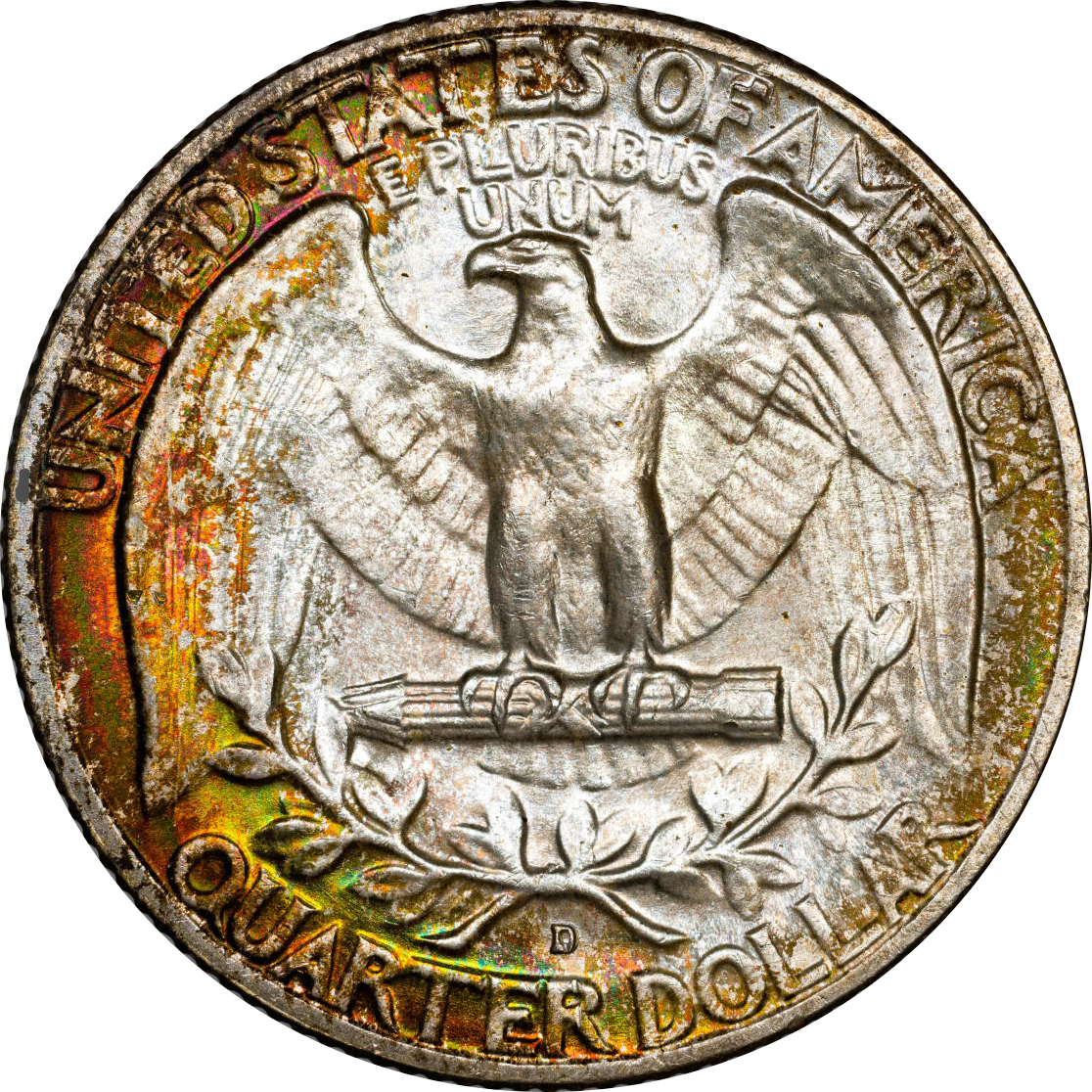 1958-D Washington Quarter 25C MS67 CACG Reverse