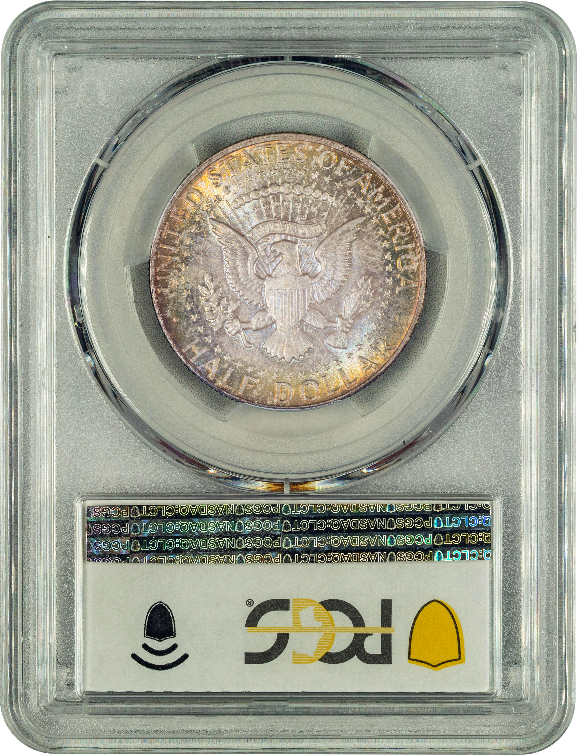 1964-D 50C MS67 PCGS QA REVERSE HOLDER
