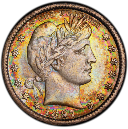 1897-S 25C Xf45 Pcgs Cac