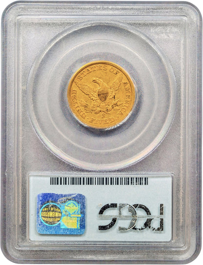 1866-S $5 NO MOTTO VF30 PCGS CAC