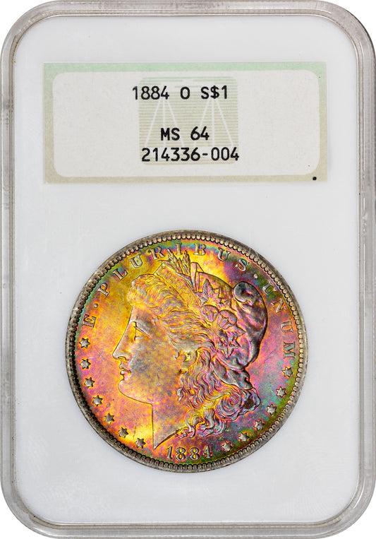 1884-O $1 MS64 NGC OH