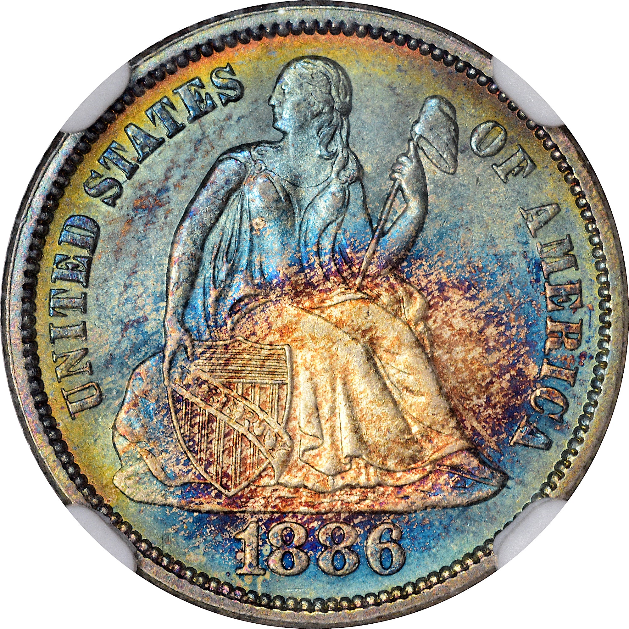 1886 10C MS66 NGC