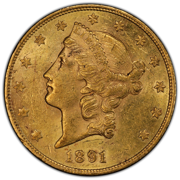 1891-CC $20 AU58 PCGS CAC