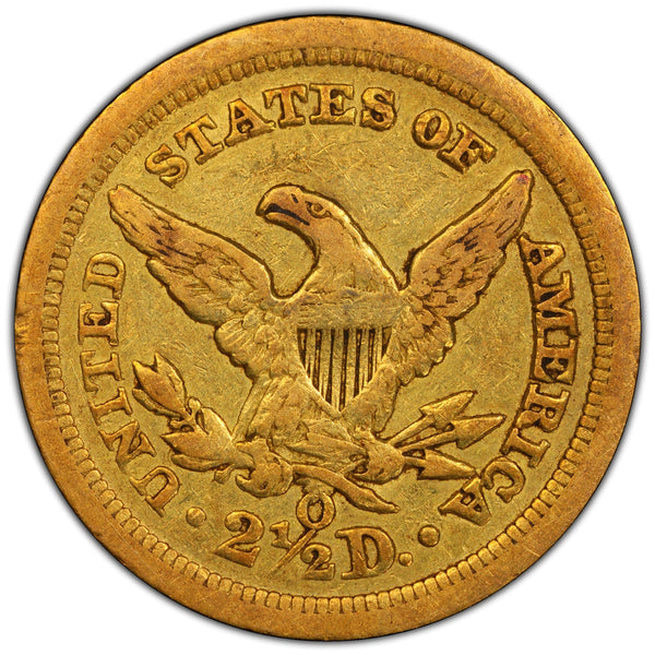 1845-O $2.5 VF35 PCGS GOLD CAC