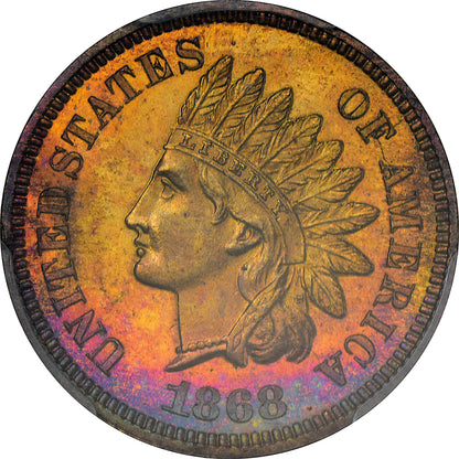 1868 1C PR64 RB PCGS CAC EEPS