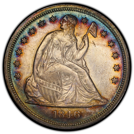 1846 $1 AU55 PCGS