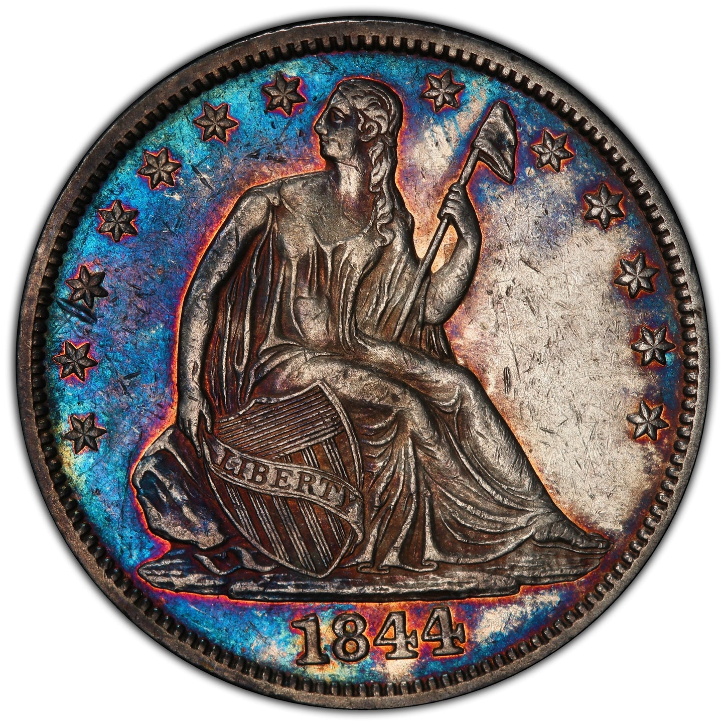 1844 50C XF45 PCGS