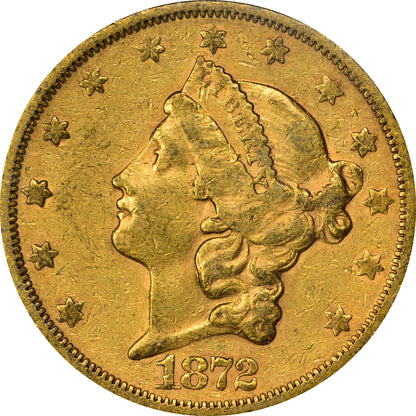 1872-S $20 XF45 OGH PCGS GOLD CAC