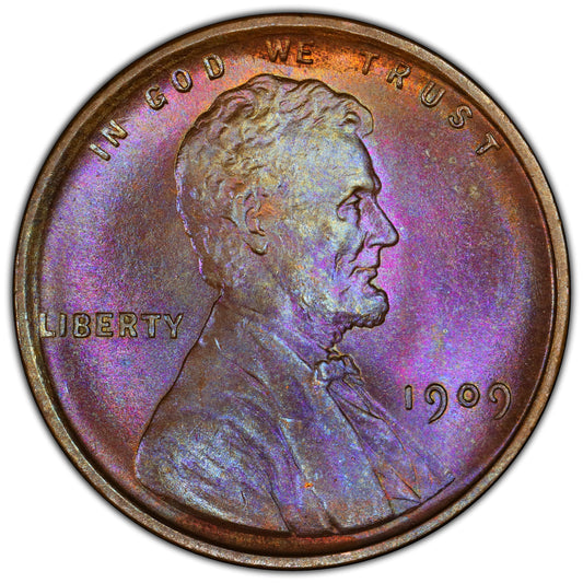 1909 1C Vdb Ms65 Bn Pcgc Cac