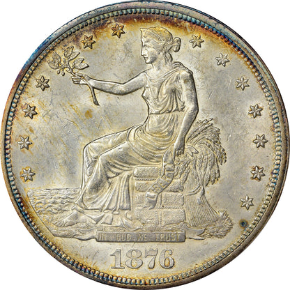 1876 T$1 MS62 OH NGC CAC