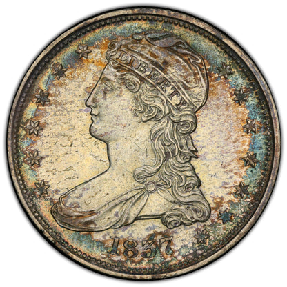 1837 50C REEDED EDGE AU53 PCGS