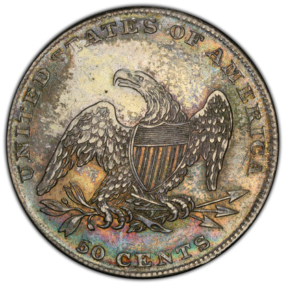 1837 50C REEDED EDGE AU53 PCGS