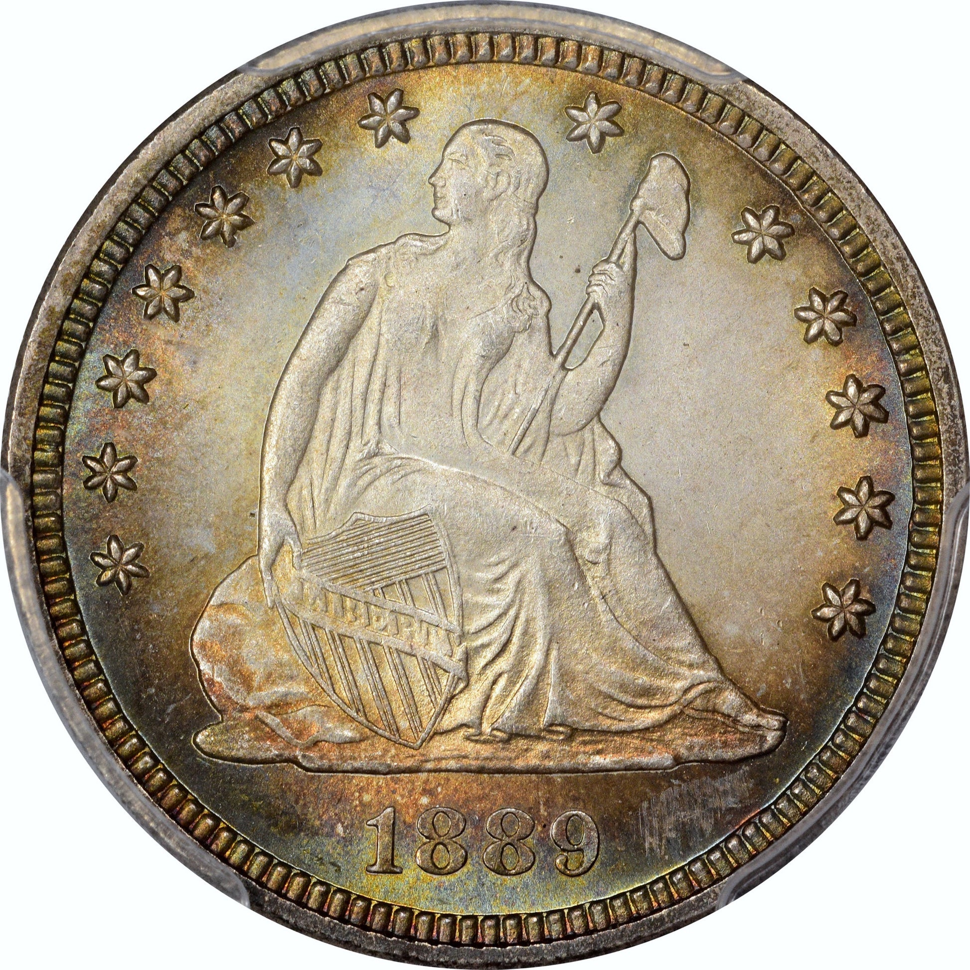 1889 25C Ms66+ Pcgs Cac