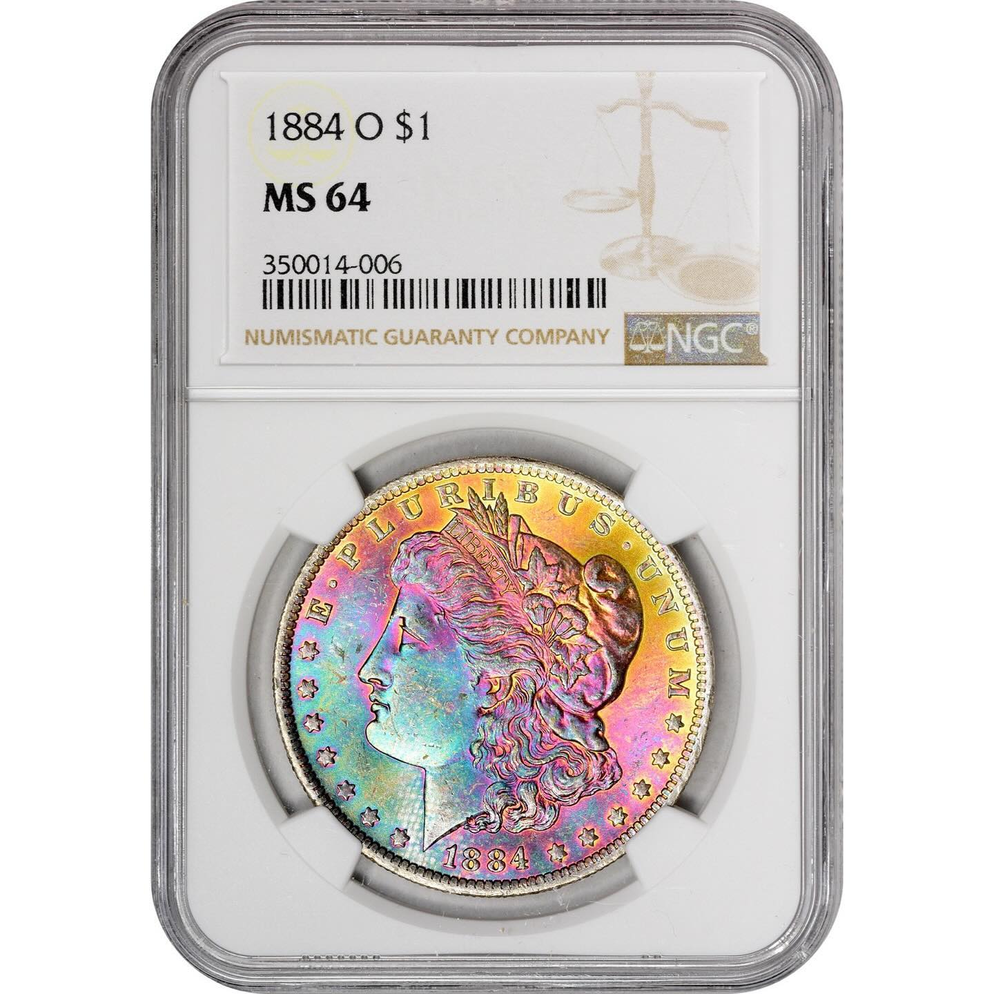 1884-O $1 MS64 NGC