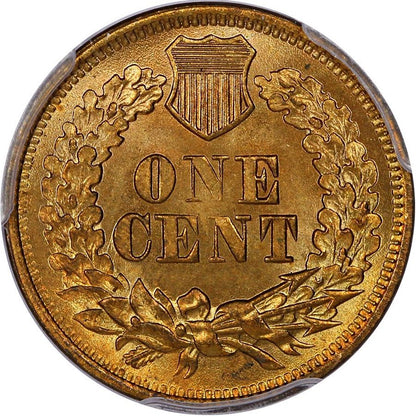 1868 1C MS64 RD PCGS CAC