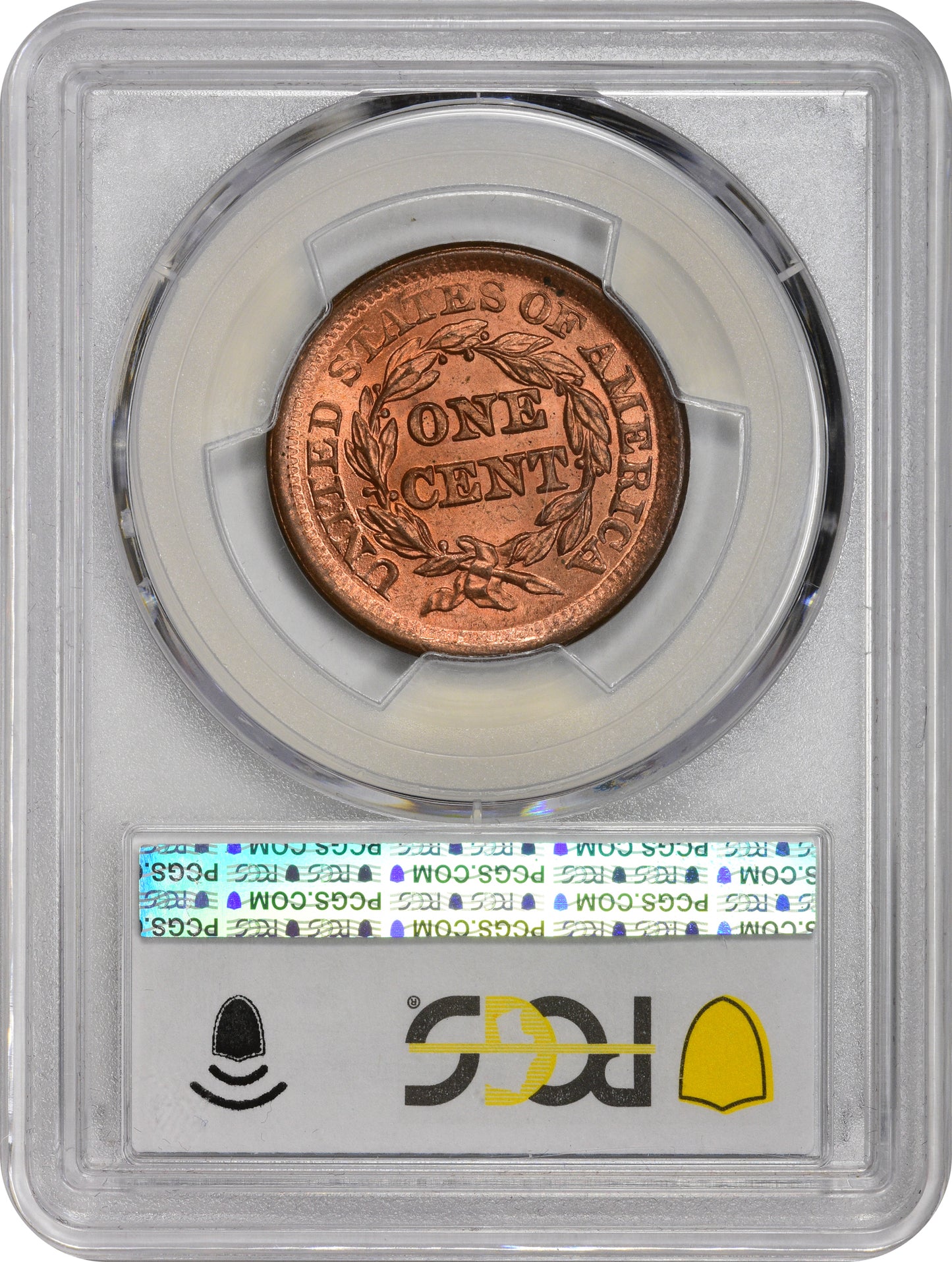 1853 1C MS65+ RD PCGS CAC