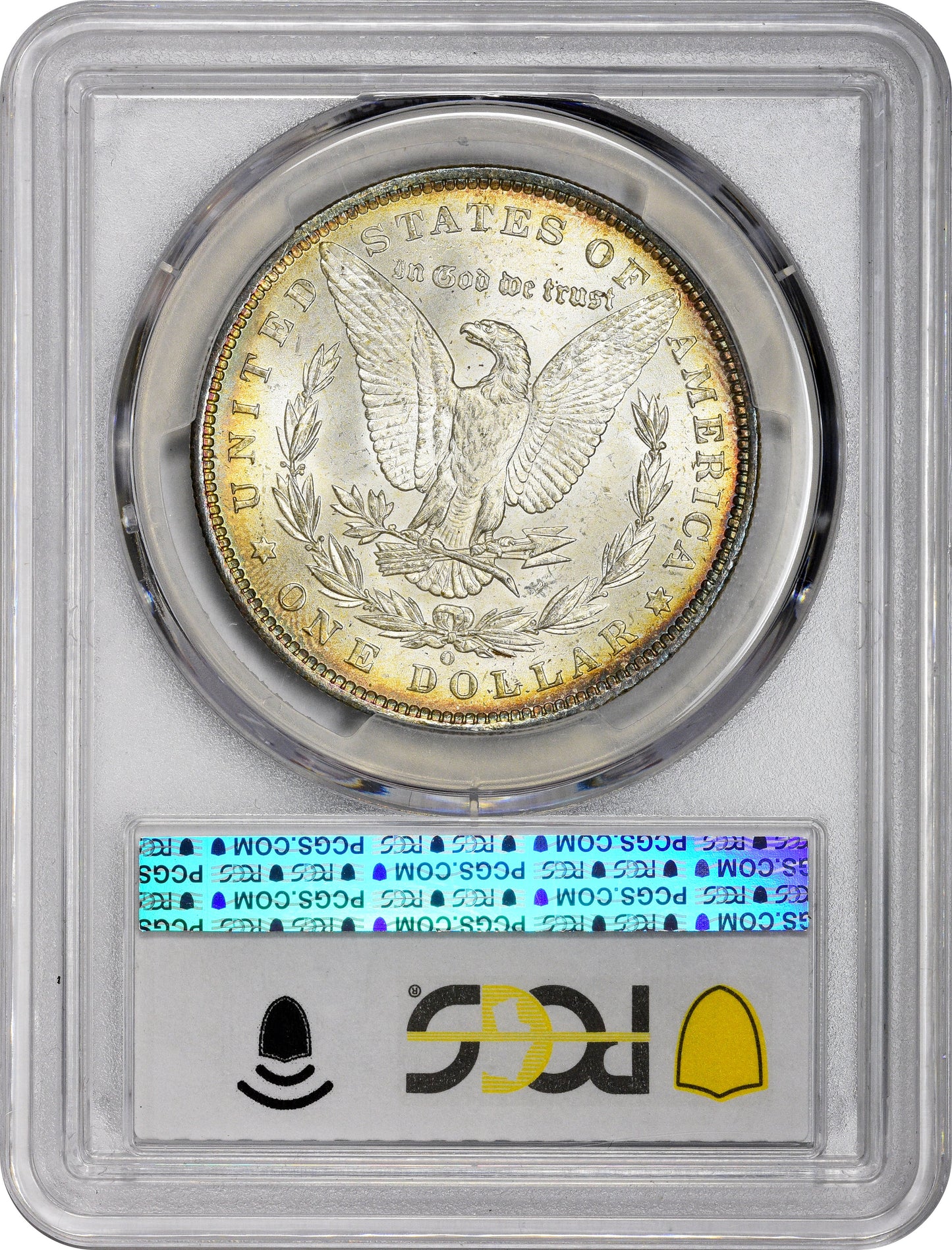 1885 - O $1 Ms64 + Pcgs Cac