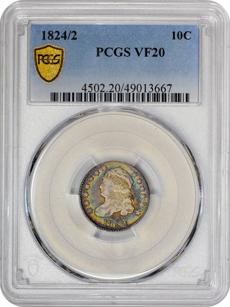 1824/2 10C VF20 PCGS