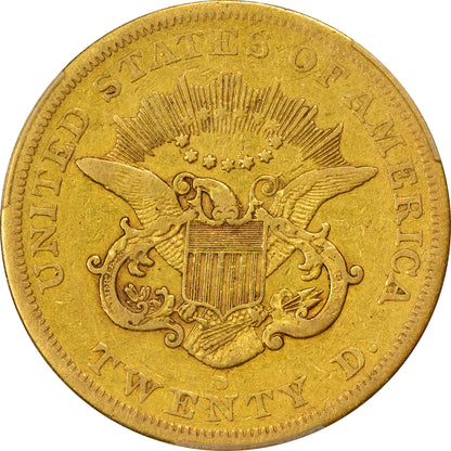 1854-S $20 VF25 PCGS