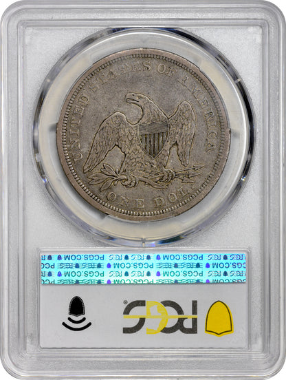 1843 $1 VF25 PCGS CAC