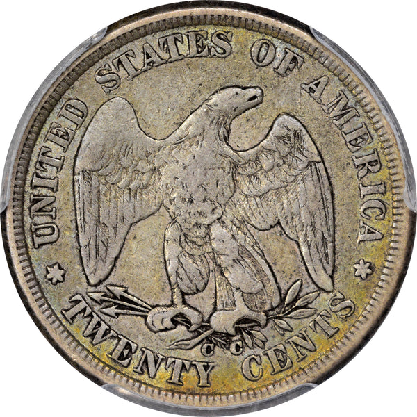 1875-CC 20C VF35 PCGS CAC