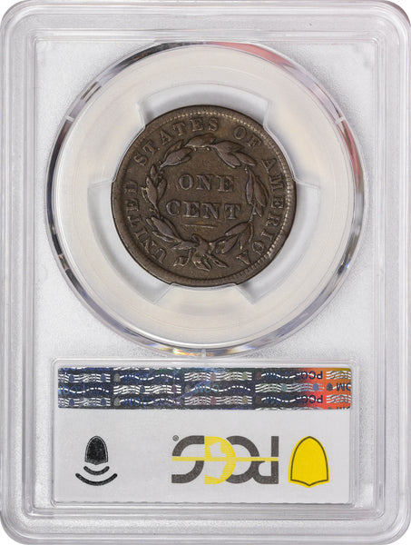 1839/6 1C F12 PCGS CAC