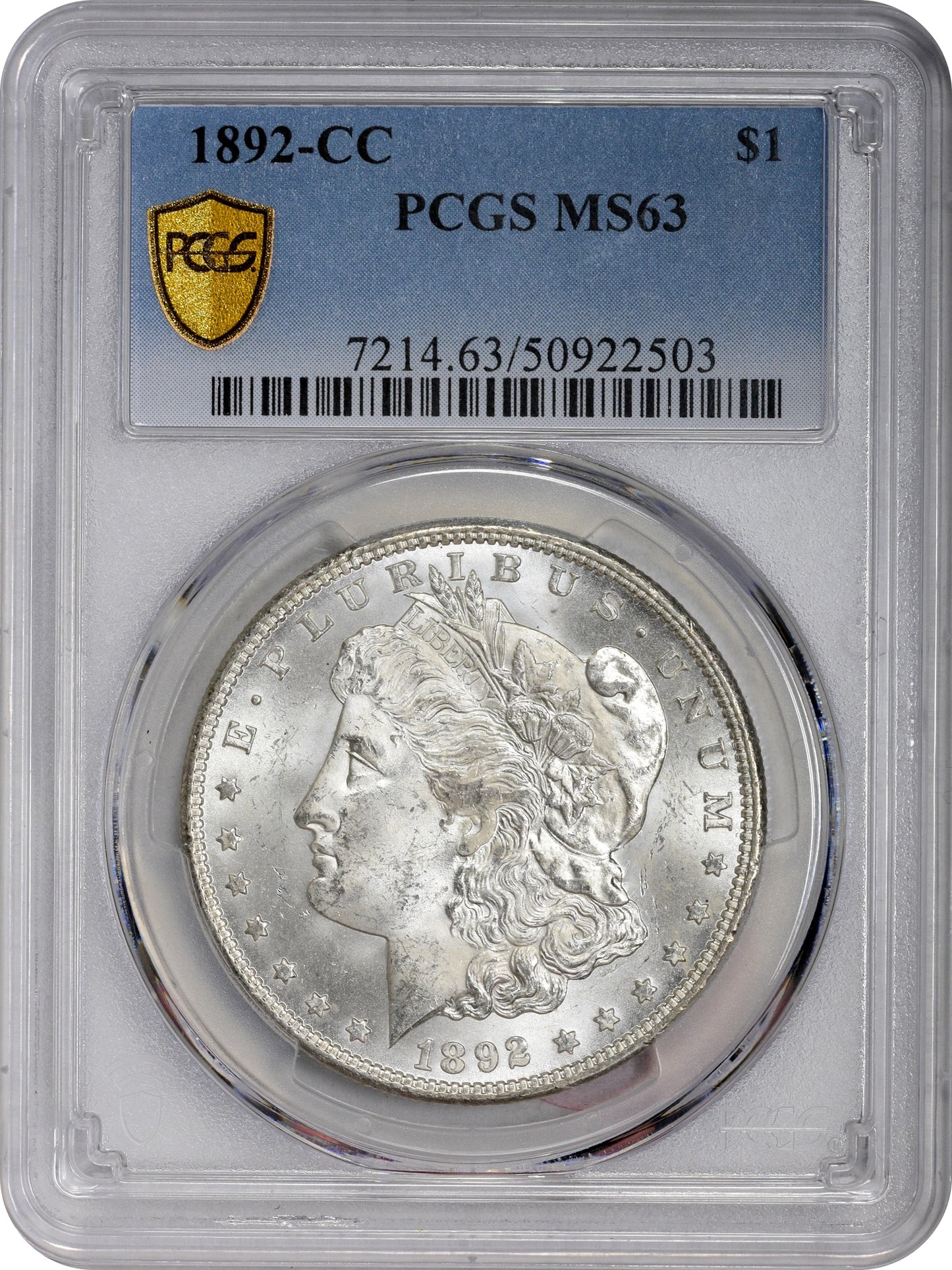 1892-CC $1 MS63 PCGS