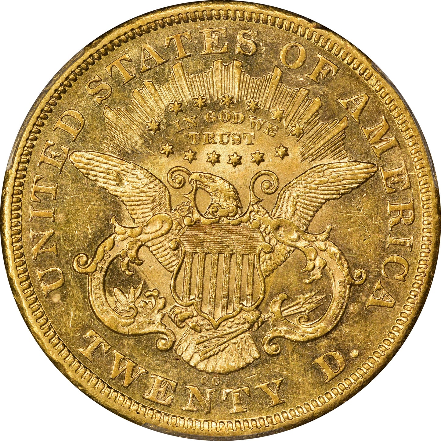 1876-CC $20 AU53 PCGS