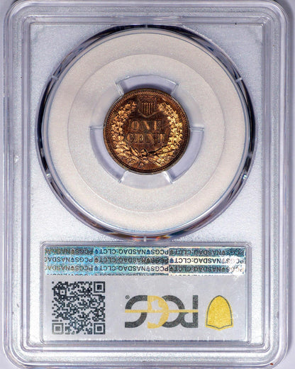 1864 1C BRONZE PR65 RB PCGS CAC