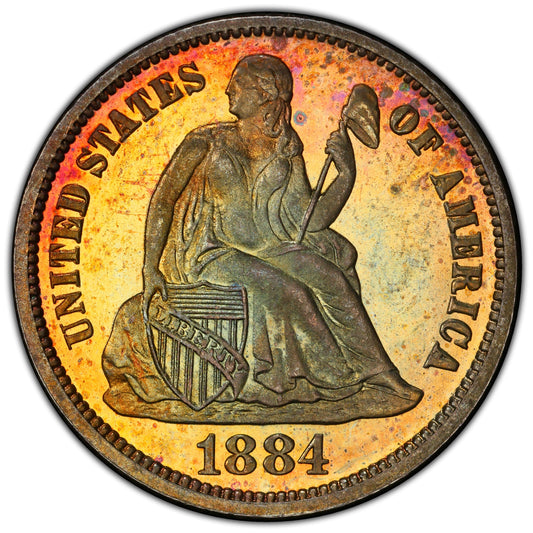 1884 10C Pr67 Pcgs Cac