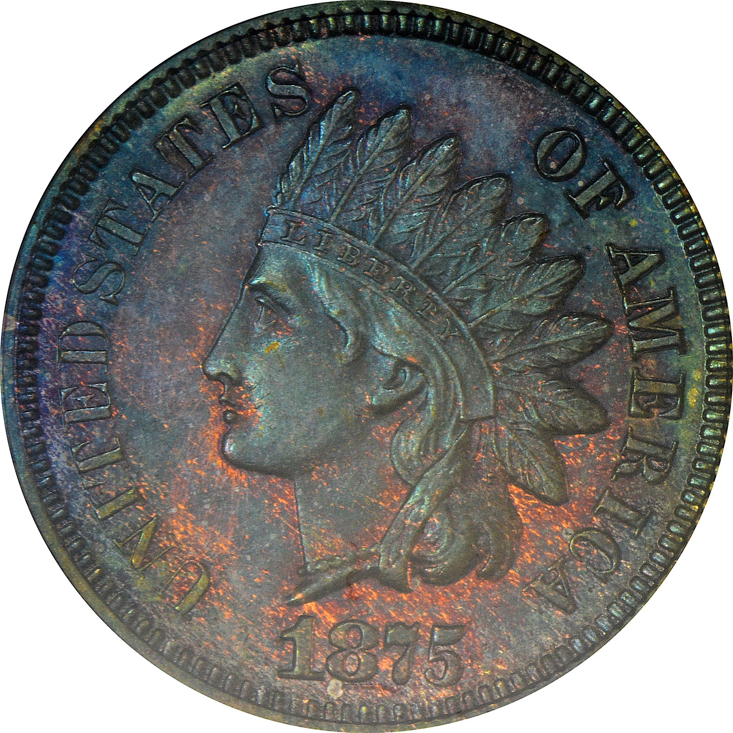 1875 1C PR66 RB NGC