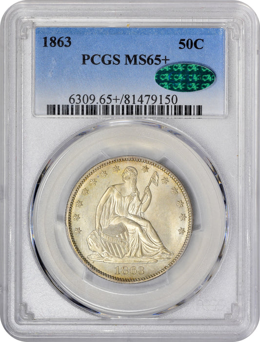 1863 50C MS65+ PCGS CAC