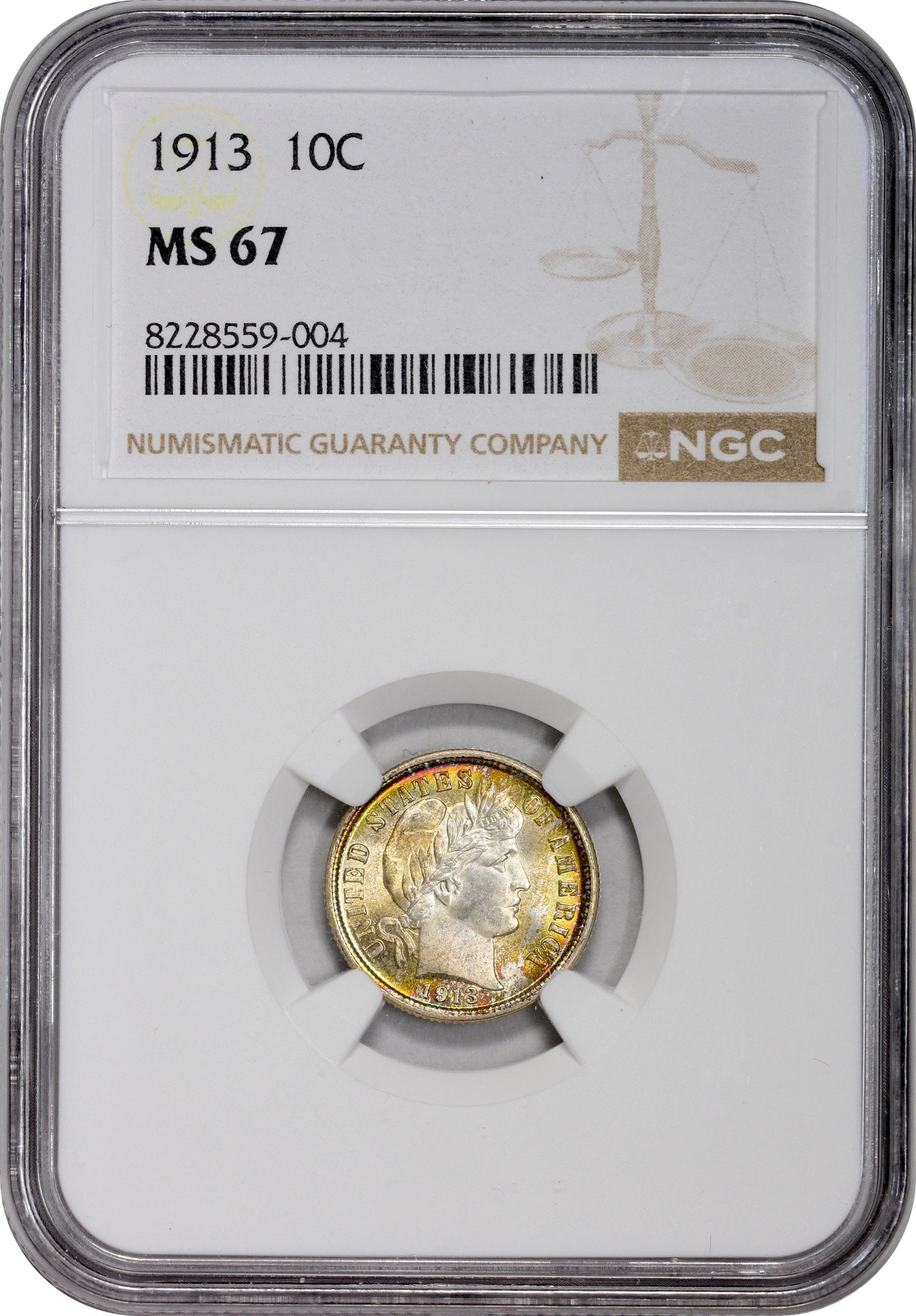 1913 10C MS67 NGC 10C