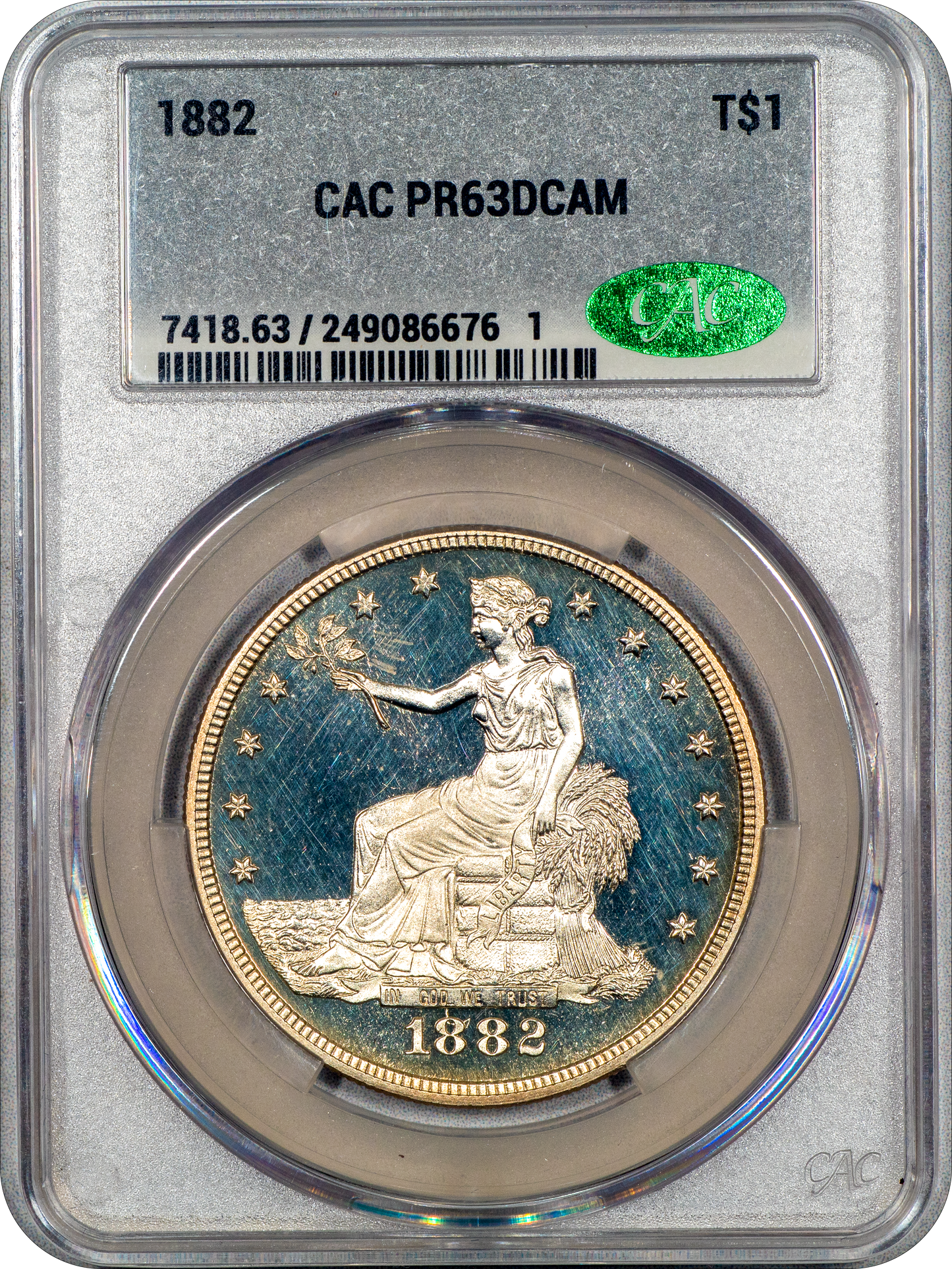 1882 T$1 PR63 DCAM CACG