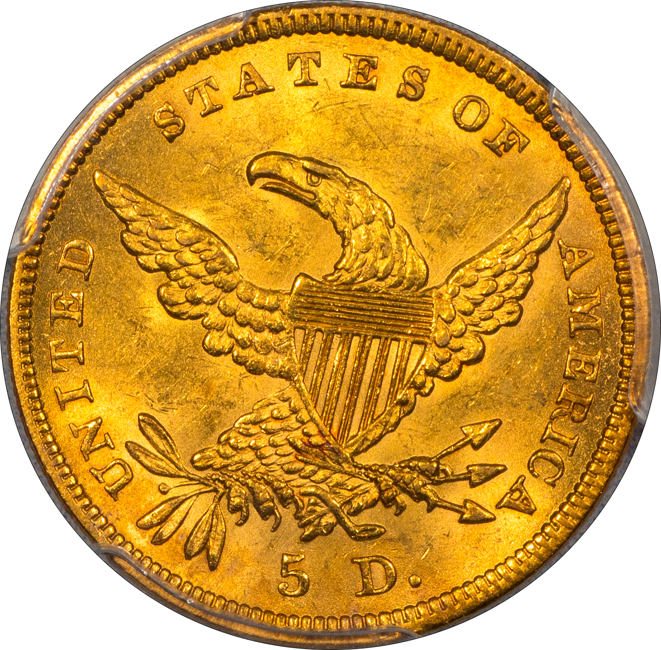 1838 $5 MS63 PCGS CAC