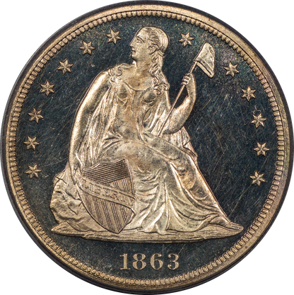 1863 $1 PR64 CAM PCGS CAC