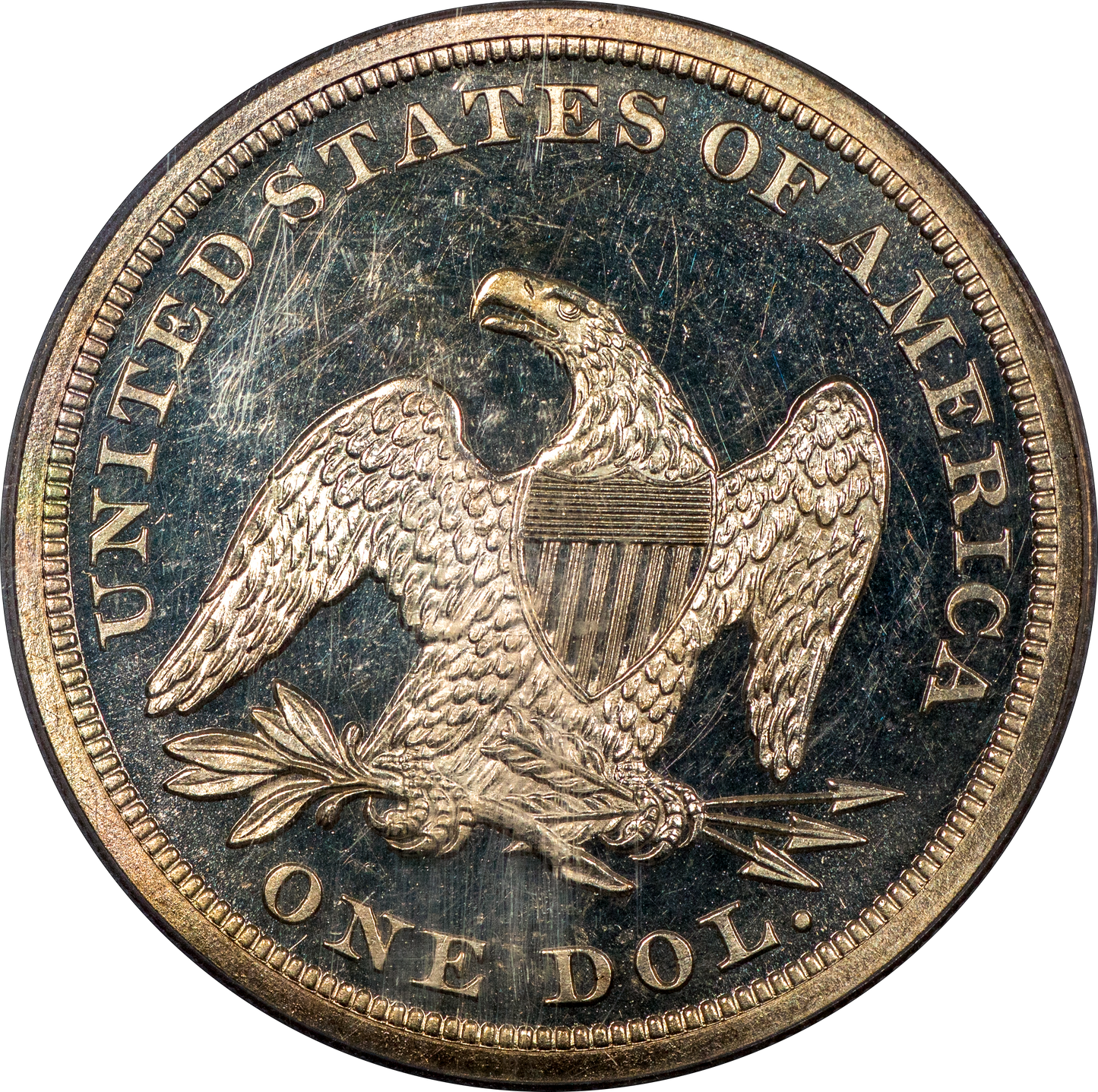 1863 $1 PR64 CAM PCGS CAC