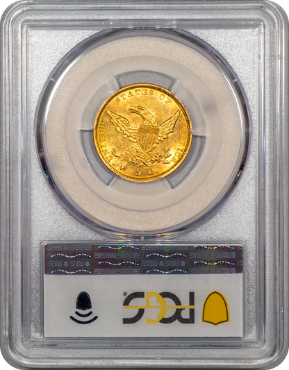 1836 $5 AU58 PCGS CAC