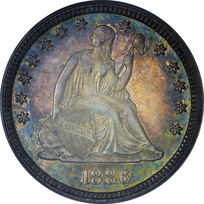 1886 25C PR62 OGH PCGS CAC