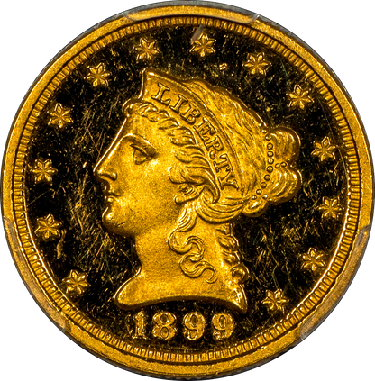 1899 $2.5 PR63+ DCAM PCGS CAC