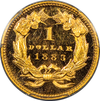 1883 G$1 PR63 CAM PCGS CAC