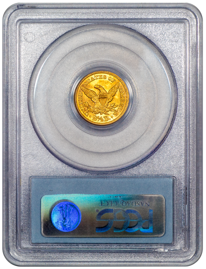 Buy 1845 Liberty Head Quarter Eagle $2.5 MS62 PCGS CAC Reverse Holder