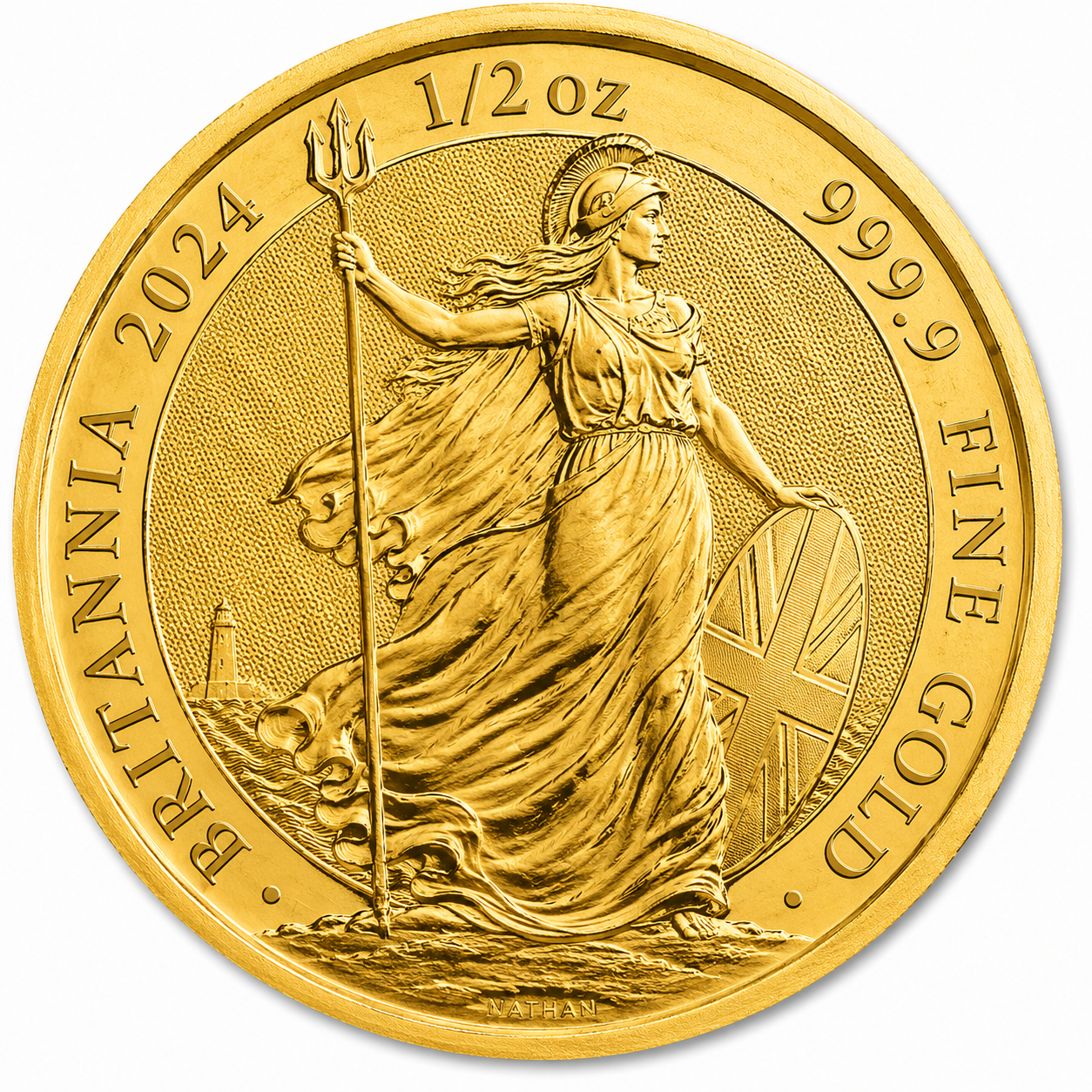 1/2 oz Gold British Britannia Coin BU Random Year